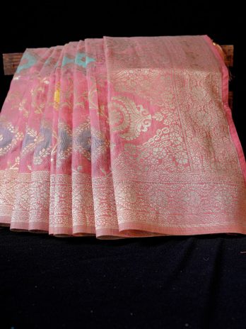 Banarasi Cotton Silk Peach