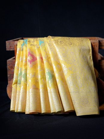 Banarasi Cotton Silk  Yellow